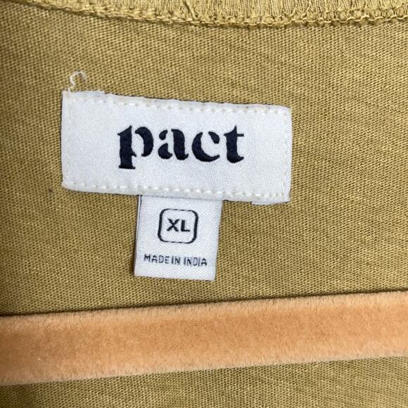 PACT Portside Button Front Dress Organic Cotton Fennel Olive Khaki {RR38} - Picture 5 of 6